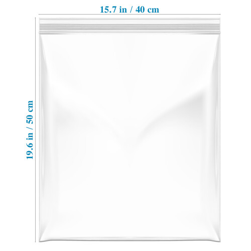 100stk Selbstdichtende Zip- Dichtungsbeutel 50*40cm 2