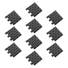 10pc Self Adhesive 3D Tile Stickers Kitchen Bathroom Wall Tiles