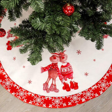 Christmas Tree Skirt, Perfect Christmas Gift With Unique Design, Classic Christmas Elements For Winter New Year Party Decor (120cm)