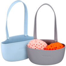 2Stk Hängender Schwammhalter Scheuermittel Organizer Spülkorb