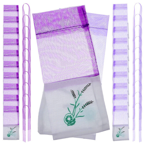 20 Säckchen Mit Lavendel Und Zugband