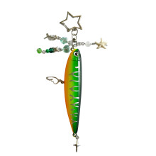 Porte-clés en forme de poisson Unique, pendentif de sac,-Vert