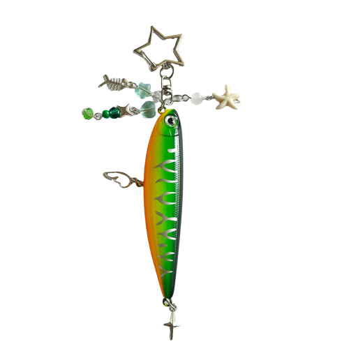 Porte-clés en forme de poisson Unique, pendentif de sac,-Vert
