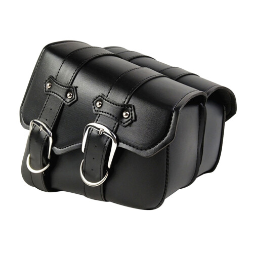 1Paar PU Leder Satteltasche Schwarz Hängesack 1