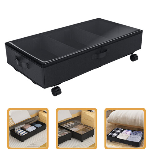 Raindrops Underbed Storage Containers With Dustproof Material 1set 1