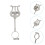 1pc Sheet Clarinet Sheet Music Folder Paper Clip Iron Adjust 3