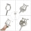 1pc Sheet Clarinet Sheet Music Folder Paper Clip Iron Adjust 11