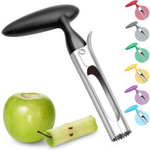 Évideur à pommes haut de gamme sans effort, doté de lames dentelées tranchantes, outil multifonction pour un retrait efficace du trognon,