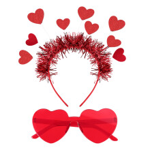 1 Set Herz Haarband Mit Sonnenbrille Valentinstag Kopfschmuck