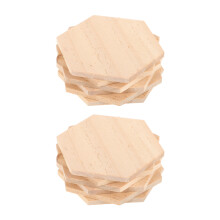 25Stk Hexagon Holzdeko Scheiben Beige Glatt Zum Beschriften