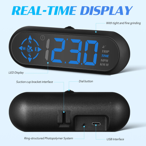 digitaler tachometer auto mit - und alarmanzeige farbdisplay 2