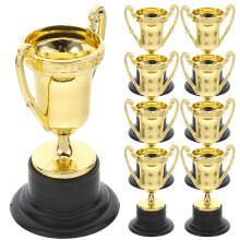30 goldene Mini-Trophäen Kunststoff, Belohnung, , Spielzeug