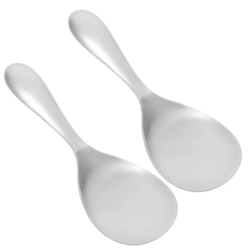 2Stk Reislöffel Große Schöpfkellen Silber