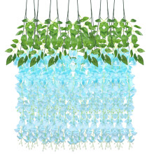 12Stk Gefälschte Blaue Wisteria Kunstblumen Für Hochzeit