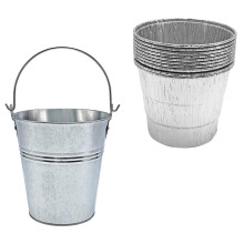 outdoor grillöl eimer mit fettauffang und 10 folien-einlegern