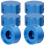 Guitar Effect Footswitch Topper Aluminium 6er Pack 10