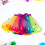 Elastische Taille Regenbogen Tutu Mit Schleife Tüll Rock 4