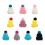 10Stk Mini Strickmützen Bunt – DIY Bastelzubehör 10