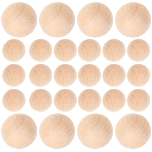 50 25mm Große Lotus Holz Runde Perlen Bastelzubehör