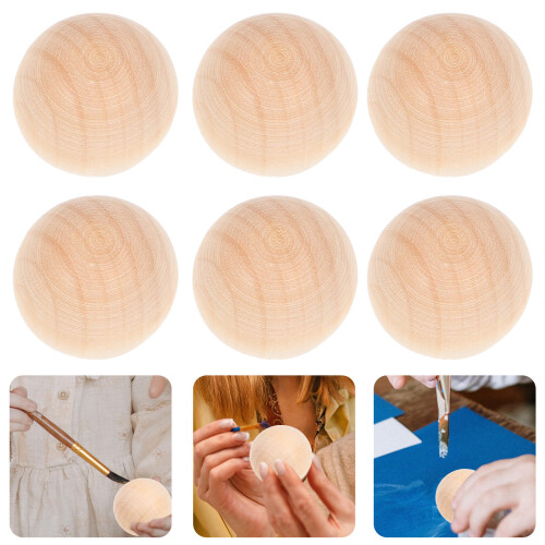 50 25mm Große Lotus Holz Runde Perlen Bastelzubehör 2
