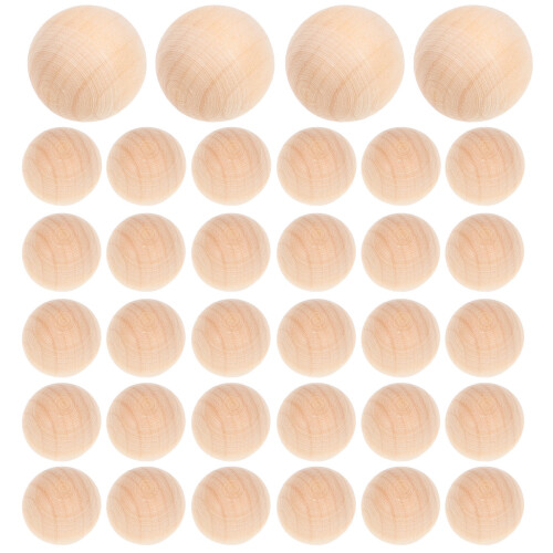 50 25mm Große Lotus Holz Runde Perlen Bastelzubehör 1