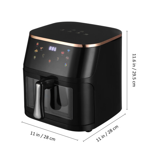 friteuse à air 10 l fenêtre commande tactile pour cuisson 1