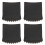 4Pcs Black Rubber Ladder Feet Protector Durable Non-Slip Covers 3