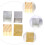 4Pcs Wood Block Copper Cube Iron Cube Aluminum Block Science Kit 5
