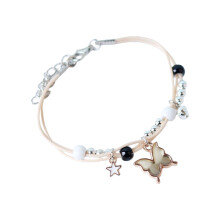 Elegante vlindersieraden armband, verstelbare lengte,-Zwart