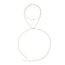 Zilvergroene punk mannen borstketting sieraden voor festivals,
