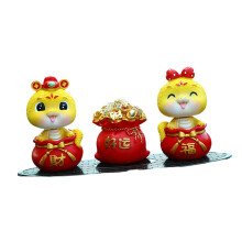 Traditionele Chinese stijl Serpentines Bobblehead-beeldjes-Set 1
