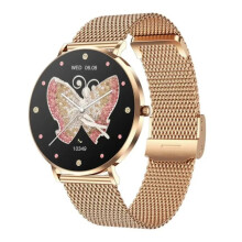 Smartwatch Gold Advanced Health Monitoring With GPS, Heart Rate Monitor, Android iOS Compatible, 5ATM Water Resistant