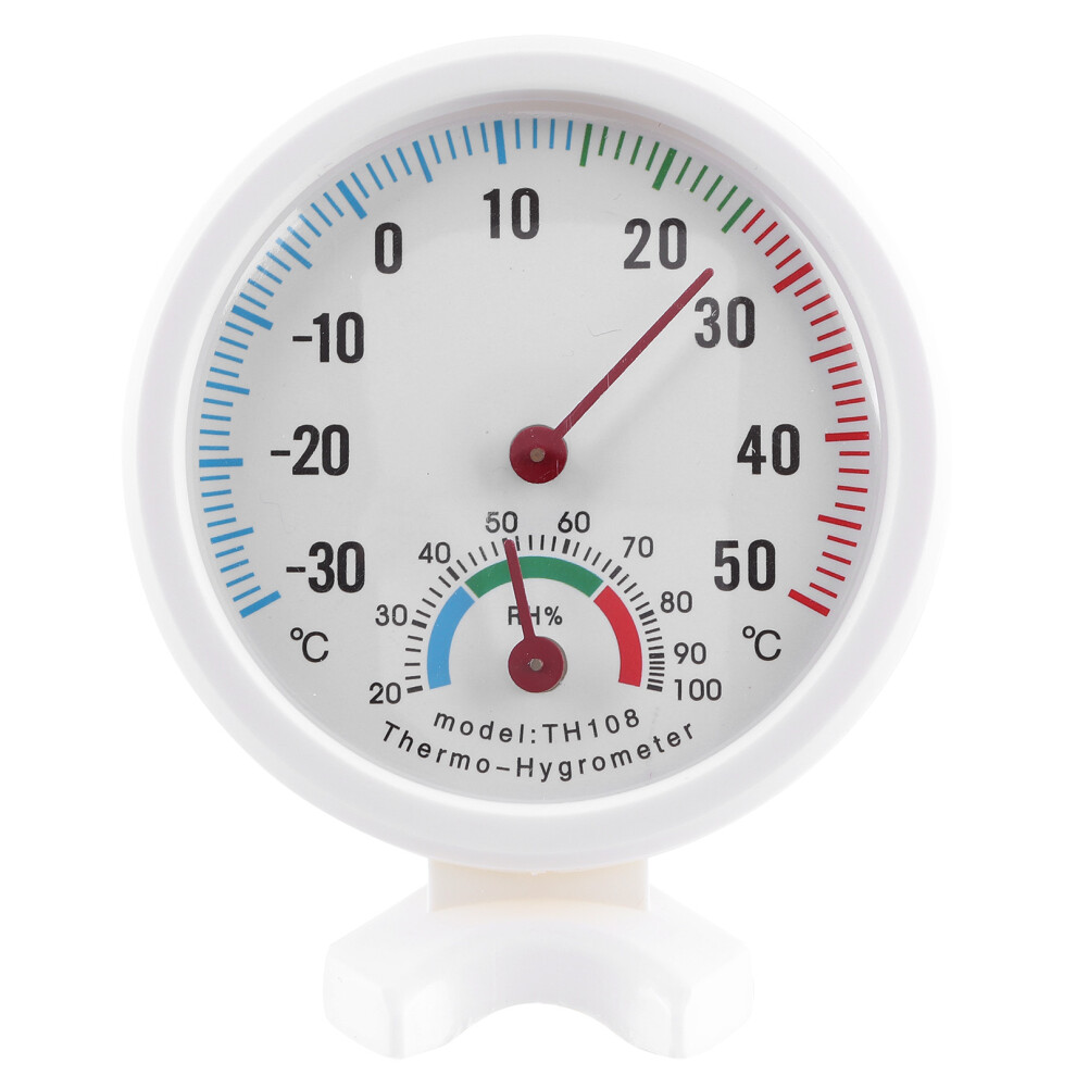 Easy-To-Read Analog Hygrometer For Refrigerator Freezer Durable High Precision Thermometer Indoor Hygrothermograph Wall Mountable Desktop Temperature 9198585856240