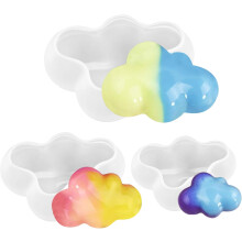 Moldes de silicona para manualidades, versátiles diseños de nubes en 3D para manualidades, regalos DIY, silicona fácil de limpiar, resistente al