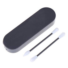 Bastoncini di cotone riutilizzabili a zero rifiuti, custodia portatile antipolvere, bastoncini di cotone multiuso in silicone di qualità, design non