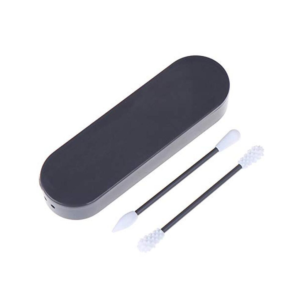 Zero Waste Reusable Cotton Swabs, Portable Dust-proof Case Quality Silicone Multipurpose Cotton Buds, Non-Detachable Design For Safe Ear Cleaning And