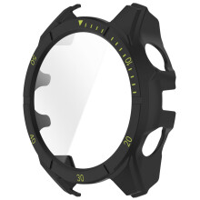 SmartWatch Protective Guard for Compatible Garmin Tactix 8 47/51mm, Tempered Glass Screen Guard, Watch Bumper Case, Black and Green
