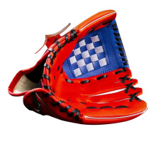 Baseball Gloves 10.5 Inch Fielding Gloves PU Material For Baseball And Softball Red And Blue