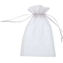 Organza gaveposer, små smykkeposer i net, satinbåndssnor, 12,5x18 cm