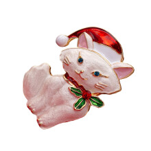 Elegant Cartoon Kitty Enamel Brooch Light Comfortable Jewelry