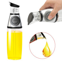 Dispensador de óleo de cozinha versátil, design moderno e elegante para dosagem controlada de óleo, garrafa de vidro estilosa para cozinhar,