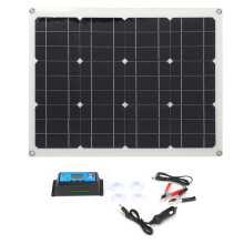 Kit de painel solar monocristalino para manutenção de baterias de veículos recreativos e embarcações, carregador solar portátil com solução
