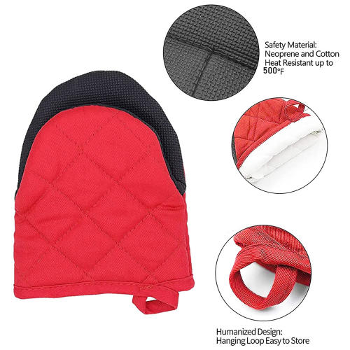 Μίνι γάντια φούρνου με επένδυση από βαμβάκι, ανθεκτικά στη θερμότητα γάντια 2