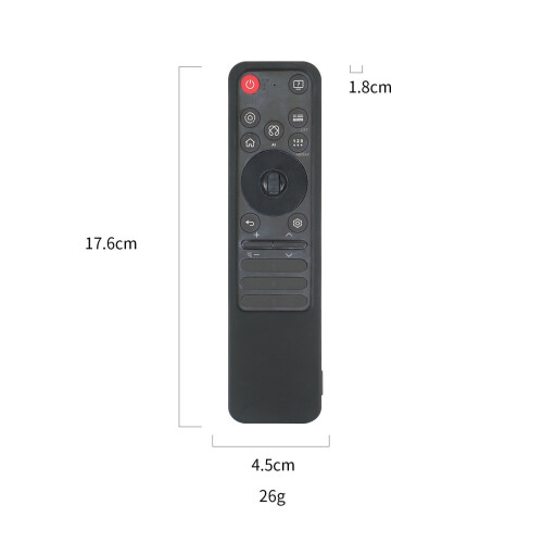 Textured Grip Silicone Remote Protective Cover Thickened-Black 2