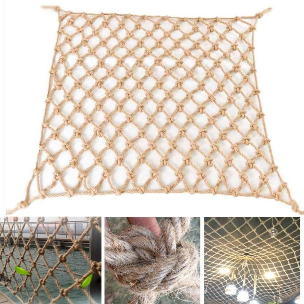 Jute Hemp Netting Twine String For Garden Netting, Decking Rope, Decorative Wall Net, 1X9m 9067246229641
