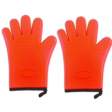Flexible, hitzebeständige Ofenhandschuhe, hochhitzebeständige, rutschfeste Grillhandschuhe mit doppeltem Schutz zum Kochen, Backen und Grillen