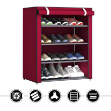 Organizador de sapatos em tecido não tecido respirável, solução de armazenamento vertical com design ajustável, capa protetora contra poeira,