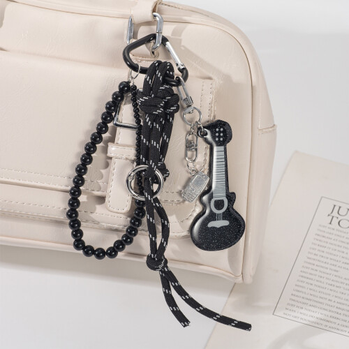 Portable Musical Theme Keychain Accessory With Guitar Decoration 1