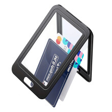 2 ID Badge Holders,Card Case with Double-Sided Clear Window Work