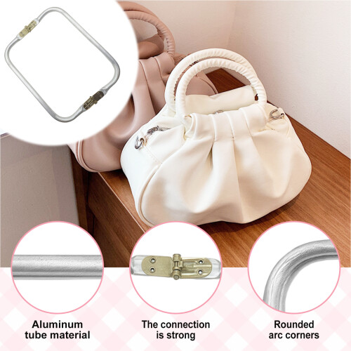 4Pcs Purse Clasp Frame,Bag Handle Inner Kiss Clasp Lock Metal 1